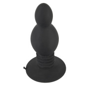 Black Velvets Silikone Buttplug med Fjedereffekt