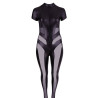 Cottelli Plus Size Wetlook Catsuit med Mesh