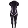 Cottelli Plus Size Wetlook Catsuit med Mesh