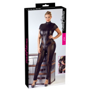 Cottelli Plus Size Wetlook Catsuit med Mesh
