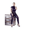 Cottelli Plus Size Wetlook Catsuit med Mesh