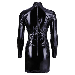 Black Level Kort Lak Kjole med Lange Ærmer