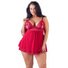 Cottelli Plus Size Babydoll med Åbne Skåle