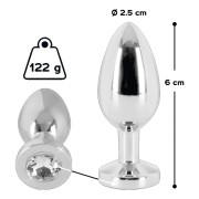 Sextreme Stål Buttplug med Smykkesten