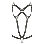 Zado Læder Harness Med Skridt Kæde