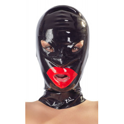 Late X Latex Maske med Røde Læber og Lynlås Late X Latex Maske med Røde Læber og Lynlås