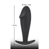 Black Velvets Silikone Buttplug med Penishoved