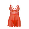 Obsessive Rød Babydoll med G-Streng