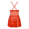 Obsessive Rød Babydoll med G-Streng