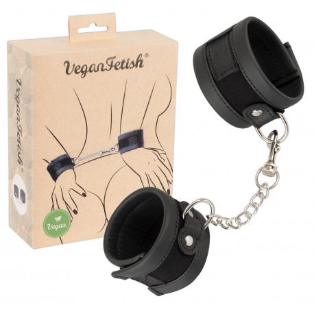 Vegan Fetish Bondage Manchetter med Velcro