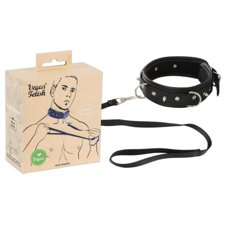 Vegan Fetish Slave Halsbånd med Line