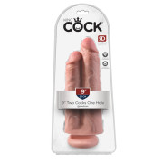 King Cock Two Cocks One Hole 2 i 1 Dildo med Sugekop