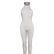 NO:XQSE Net Catsuit med Store Masker 