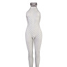 NO:XQSE Net Catsuit med Store Masker 