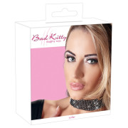 Bad Kitty Bredt Halsbånd med Strass Sten