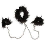 Bad Kitty Halsbånd og Håneledslænker i Pelslook