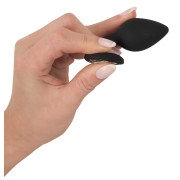 Silikone Butt Plug med Smykkesten i Hjerteform