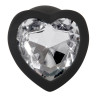 Silikone Butt Plug med Smykkesten i Hjerteform