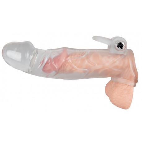 Crystal Clear Penis Sleve med Klitoris Vibrator