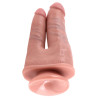 King Cock Double Trouble Dobbelt Dildo med Sugekopfod