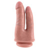King Cock Double Trouble Dobbelt Dildo med Sugekopfod