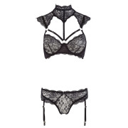 Cottelli Lingeri Sæt med Blonde Krave