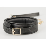 Zado Læderhalsbånd med Metal Kæde