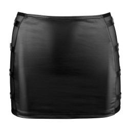 Cottelli Wetlook Miniskirt med Spænder