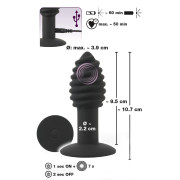 Black Velvets Twist Rillet Vibrerende Buttplug