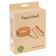 Vegan Fetish Kork Halsbånd med Line