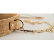 Vegan Fetish Kork Halsbånd med Line