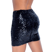 Cottelli Pailletter Nederdel med Lynlås