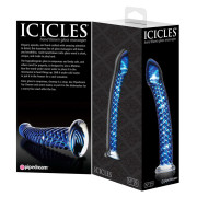 Icicles No 29 Blå Snoet Glas Dildo