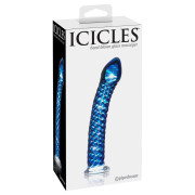 Icicles No 29 Blå Snoet Glas Dildo