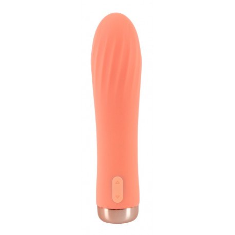 Peachy Opladelig Mini Vibrator med Riller