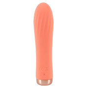 Peachy Opladelig Mini Vibrator med Riller