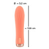 Peachy Opladelig Mini Vibrator med Riller