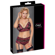 Cottelli Curves Bundløs Rød Blonde Peek-a-Boo BH Sæt
