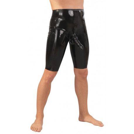 Late X Latex Lange Shorts med Penis Sleeve