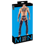 Svenjoyment Imiteret Læder Chaps med String