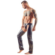 Svenjoyment Imiteret Læder Chaps med String