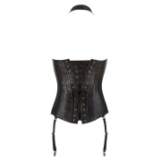 Zado Læder Strap Corsage med Strømpeholdere