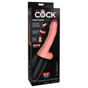 King Cock Plus Thrusting Støde Vibrator med Testikler