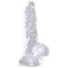 King Cock Clear Dildo med Sugekop og Testikler