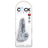 King Cock Clear Dildo med Sugekop og Testikler