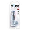 King Cock Clear Dildo med Sugekop og Testikler