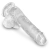 King Cock Clear Dildo med Sugekop og Testikler