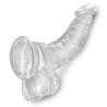 King Cock Clear Dildo med Sugekop og Testikler