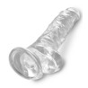 King Cock Clear Dildo med Sugekop og Testikler