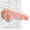 King Cock Plus Triple Density Dildo med Sugekop og Testikler